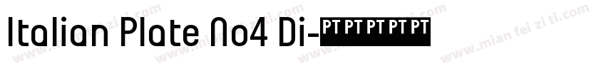 Italian Plate No4 Di字体转换